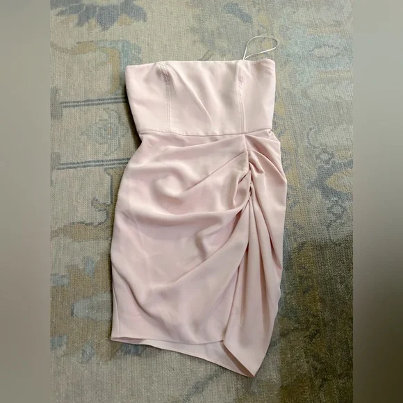 blushing pink bridesmaid dresses Six Stories Women's One Shoulder Chiffon Bridesmaid Dress